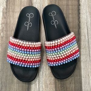 JESSICA SIMPSON Saycie Women's Slip On Comfort Pool Slide Sandal Size 9